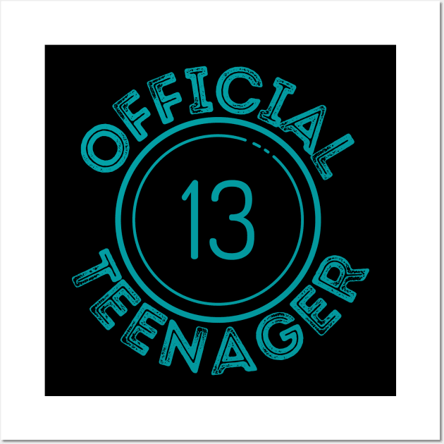 13 Official Teenager Distressed Font Wall Art by nathalieaynie